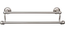 Edwardian Bath Towel Bar Double - Ribbon Bplate